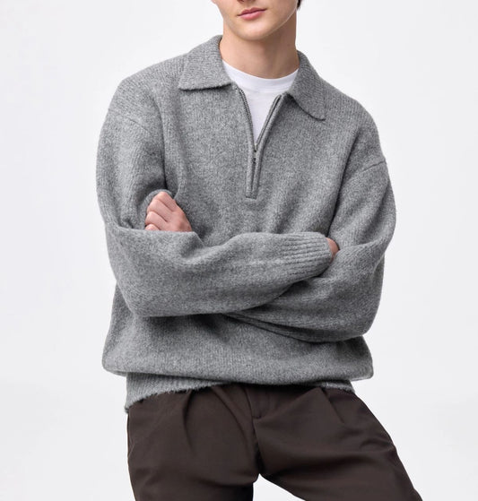 CÉLVO  Oversize Premium fermuarlı kazak